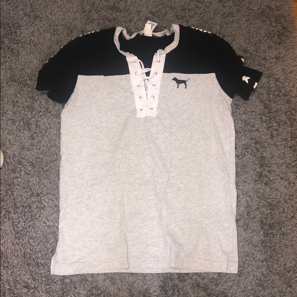 Grey PINK t shirt